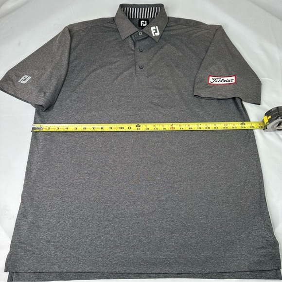 Foot Joy Polo Shirt Mens XL Gray Heather Golf Titleist Tour Logo - Picture 7 of 11